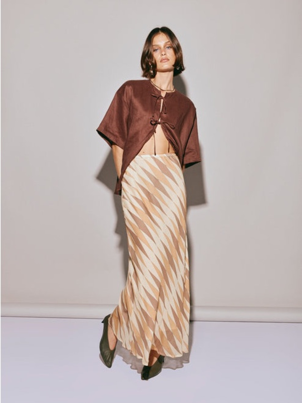 VRG GRL Aire Chevron Maxi Skirt